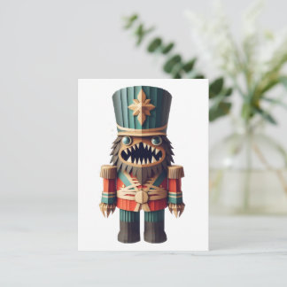 Cartão Postal Soldado quebra-nozes monstro arte assustadora de N