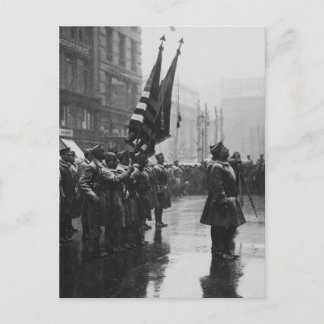 Cartão Postal Soldados "Buffalo" Retornando Cores - 1919