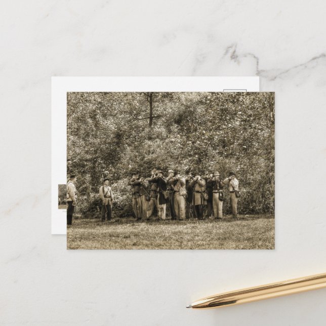 Cartão Postal Soldados da Guerra Civil (Frente/Verso In Situ)