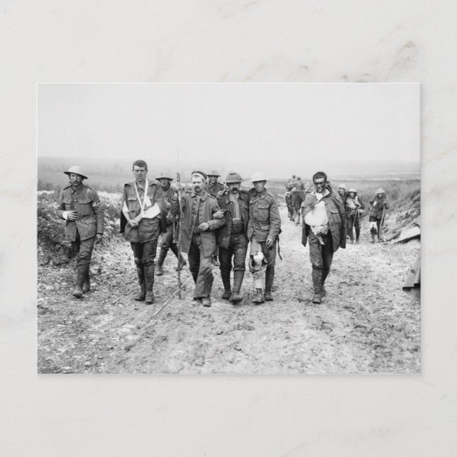 Cartão Postal Soldados da Primeira Guerra Mundial feridos (19 de (Frente)