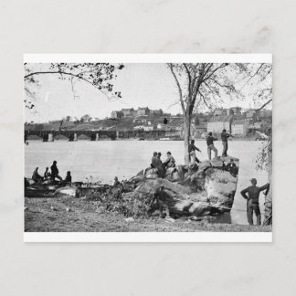 Cartão Postal Soldados da União guardando o Rio Potomac em 1861