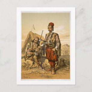 Cartão Postal Soldados turcos de infantaria no exército otomano,