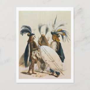 Cartão Postal Soldados Zulu do Exército do Rei Panda, placa 20 