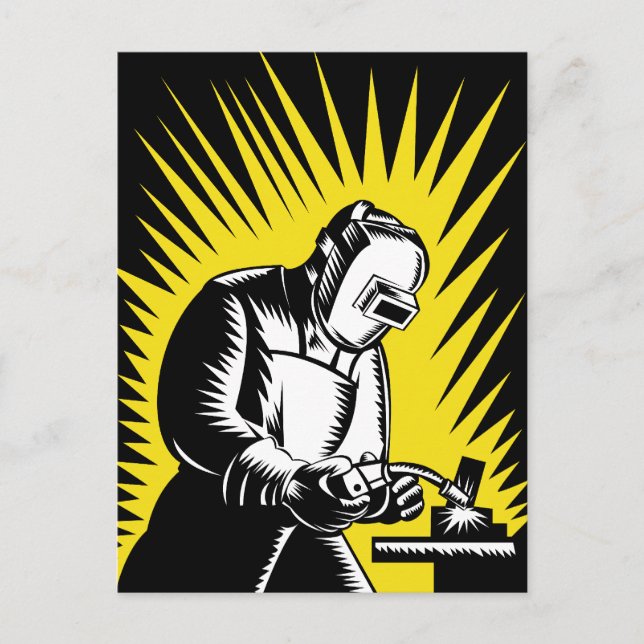 Cartão Postal soldadura do soldador (Frente)