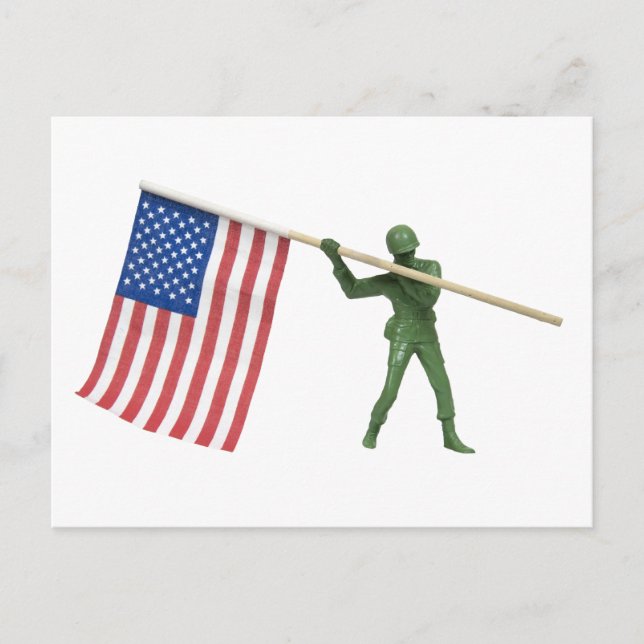 Cartão Postal SoldierAmericanFlag1072509 (Frente)