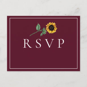 Cartão Postal Solicitação RSVP de Música de Casamento de Sunf