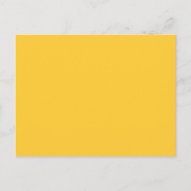 Cartão Postal Solid Yellow Background Template FFCC33 (Frente)