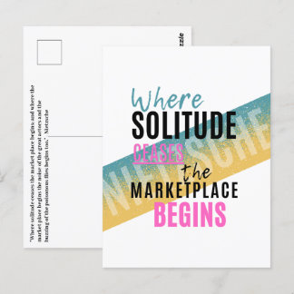 Cartão Postal Solidão e multidões Introduvert Nietzsche cita