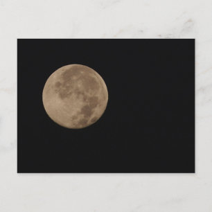Cartão Postal Solitária - Lua cheio num céu escuro
