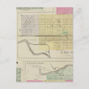 Cartão Postal Solomon, Enterprise, Dillon, Detroit, Kansas