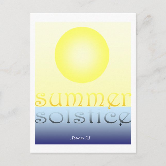 Cartão Postal Solstício de Verão (Frente)