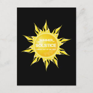 Cartão Postal Solstício do verão negro o dia mais longo do ano