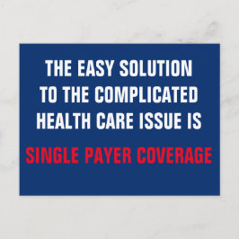 Cartão Postal Solteiro Payer Medicare para Todos os Seguros de S