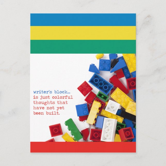 Cartão Postal Solução de bloqueio do criative Writer (Frente)