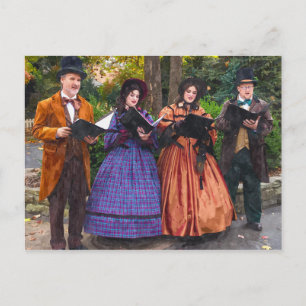 Cartão Postal Som De Carolers