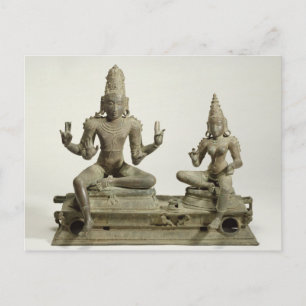 Cartão Postal Somaskanda, Chola, Tamil Nadu (bronze)