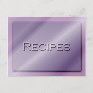 Cartão Postal Sombras da Placa de Receita Roxa