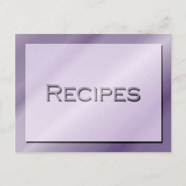 Cartão Postal Sombras da Placa de Receita Roxa (Frente)
