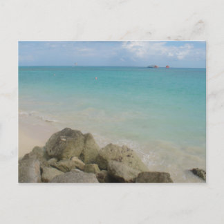 Cartão Postal Sombras de areia azul e branca...