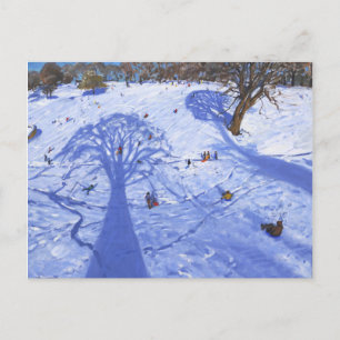 Cartão Postal Sombras de árvores de inverno em Chatsworth 2013
