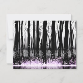 Cartão Postal Sombras de Florestas Encantadas e Pétalas Dançante