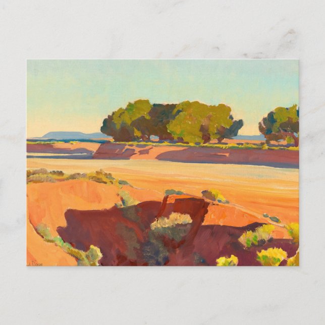 Cartão Postal Sombras em Short Creek por Maynard Dixon (Frente)