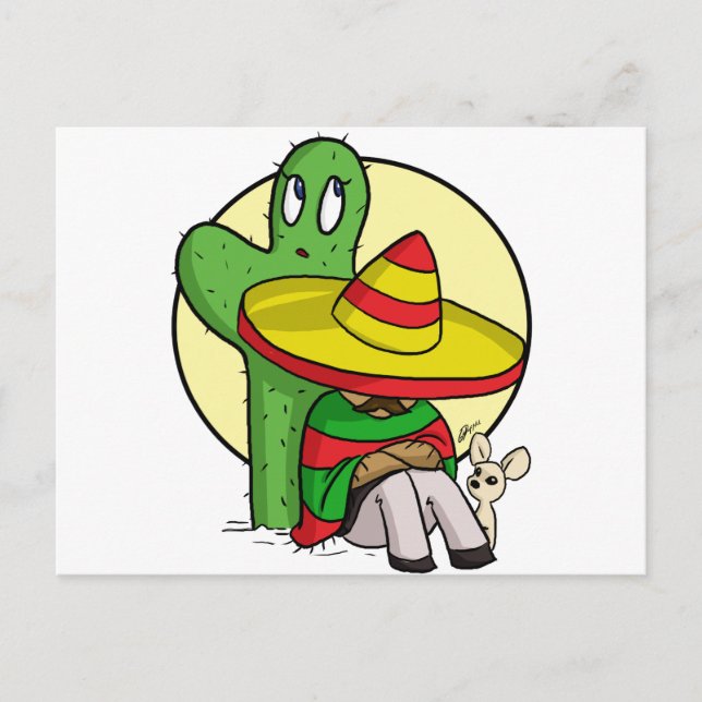Cartão Postal sombrero chibi (Frente)
