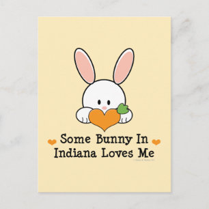 Cartão postal Some Bunny In Indiana Loves Me