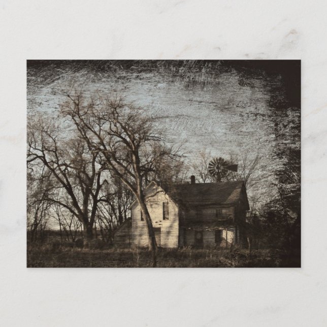 Cartão Postal Somente Memórias Restam, Casa de Fazenda Abandonad (Frente)
