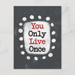 Cartão Postal Somente o Cartão-postal YOLO ao Vivo