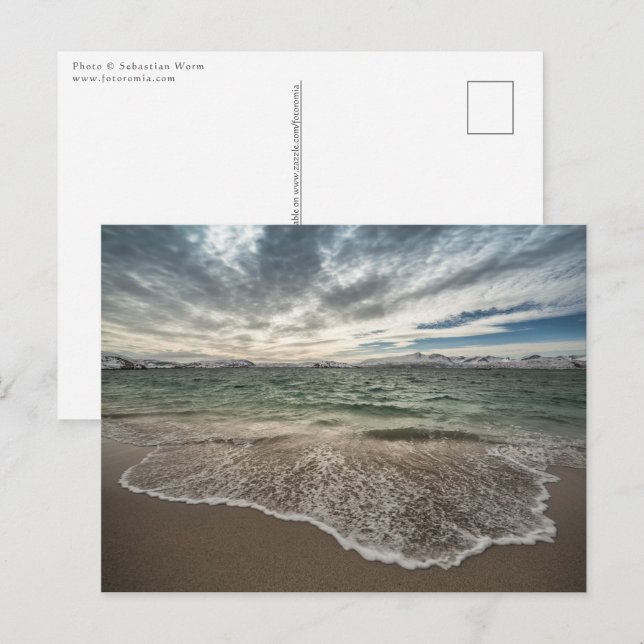 Cartão Postal Sommaroy Beach Norway (Frente/Verso)