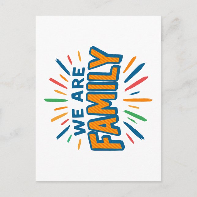 Cartão Postal Somos da Família 1 (Frente)