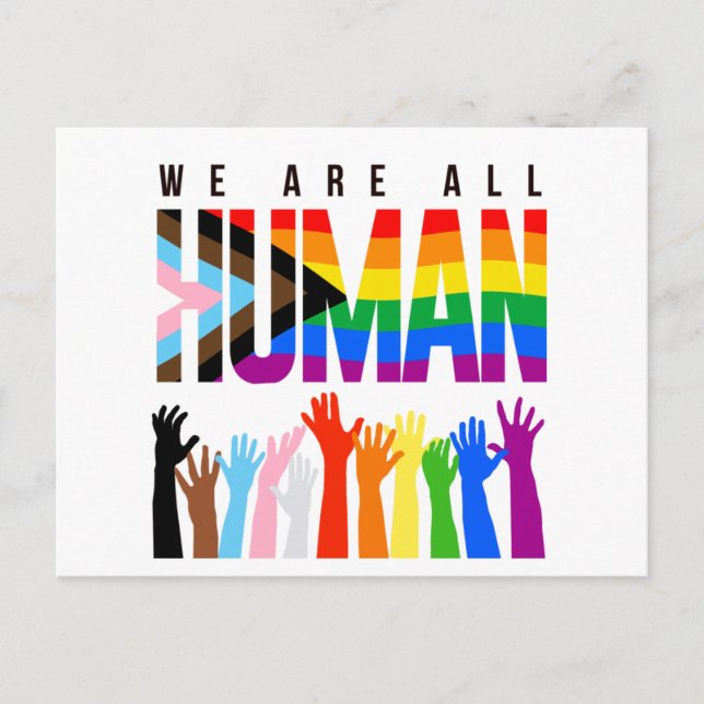 Cartão Postal Somos todos humanos (Frente)