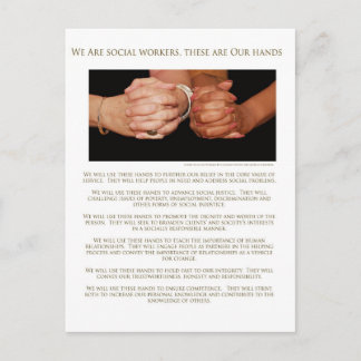 Cartão Postal Somos Trabalhadores Sociais