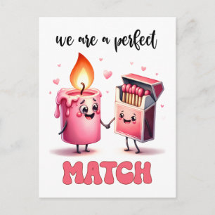 Cartão Postal Somos um Casal Perfeito Piada Engraçada de Dia dos