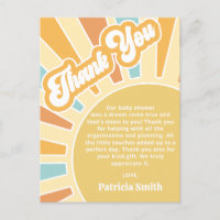 Son Retro Boy Chá de fraldas Obrigado