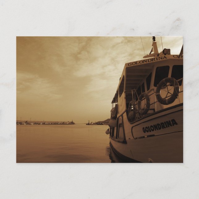 Cartão Postal Soñando en el puerto (Frente)