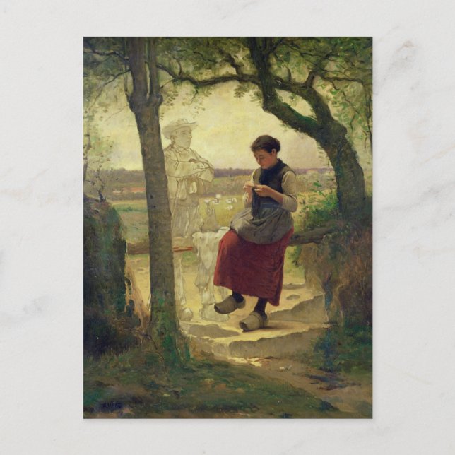 Cartão Postal Sonhando com seu amor, 1901 (Frente)