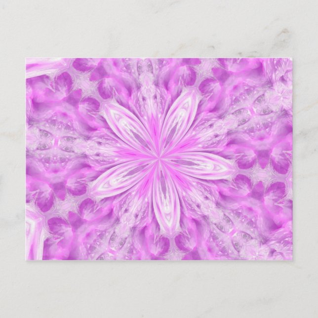 Cartão Postal Sonhando com uma estrela rosa (Frente)