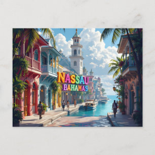 Cartão Postal Sonhando nas Bahamas Nassau