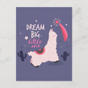 Cartão Postal Sonhe Grande Lhama