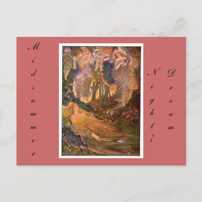 Cartão Postal Sonho da Noite de Verão (Frente)