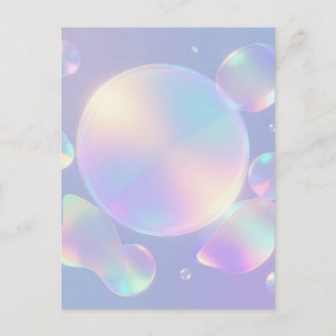 Cartão Postal Sonho de Bolha de Sabão Iridescente