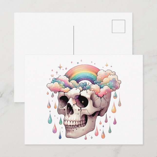 Cartão Postal Sonhos Arco-Íris (Frente/Verso)