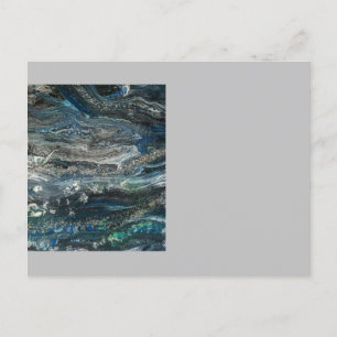 Cartão Postal Sonhos da pintura acrílica oceânica 19 em cinza