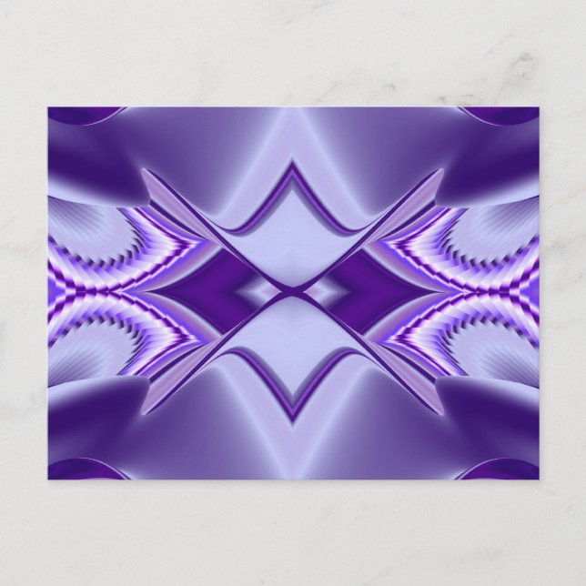Cartão Postal Sonhos de Arco-Íris de Flor Roxo (Frente)