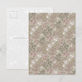 Cartão Postal Sonhos de Prado Floral Arte Botânica de Flores Sil