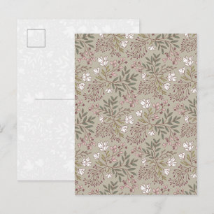 Cartão Postal Sonhos de Prado Floral Arte Botânica de Flores Sil