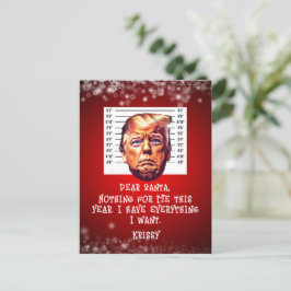 Cartão Postal Sonhos Presos Trump Chegam ao Natal