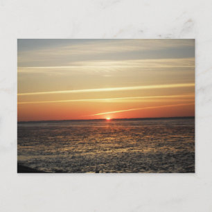 Cartão Postal Sonnenuntergang am Meer Watt Ebbe